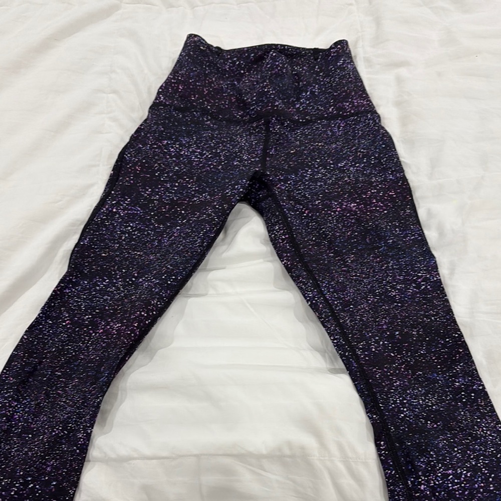 Sparkle Leggings - Black and Purple